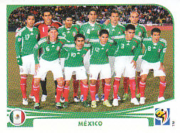 Team Photo Mexico samolepka Panini World Cup 2010 #49